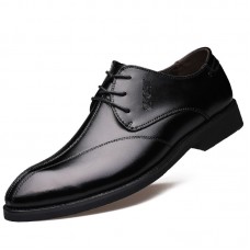 Men's Leather Shoes Lace Up Solid
